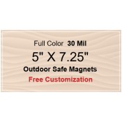 5x7.25 Custom Magnets - Outdoor & Car Magnets 35 Mil Square Corners