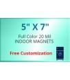 5x7 Customized Magnets 20 Mil Square Corners
