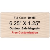 6.25x1.25 Custom Magnets - Outdoor & Car Magnets 35 Mil Round Corners