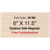 6x11.5 Custom Magnets - Outdoor & Car Magnets 35 Mil Square Corners