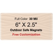 6x2.5 Custom Magnets - Outdoor & Car Magnets 35 Mil Round Corners
