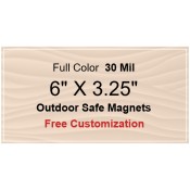 6x3.25 Custom Magnets - Outdoor & Car Magnets 35 Mil Square Corners