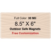 6x8.5 Custom Magnets - Outdoor & Car Magnets 35 Mil Round Corners
