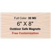 6x8 Custom Magnets - Outdoor & Car Magnets 35 Mil Round Corners
