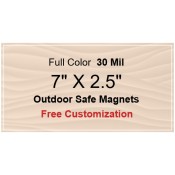 7x2.5 Custom Magnets - Outdoor & Car Magnets 35 Mil Square Corners