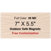 7x5.5 Custom Magnets - Outdoor & Car Magnets 35 Mil Round Corners