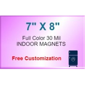 7x8 Custom Indoor Magnets 35 Mil Square Corners