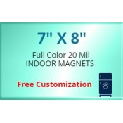 7x8 Custom Magnets 20 Mil Square Corners