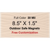 8.5x1.5 Promotional Magnets - Outdoor & Car Magnets 35 Mil Square Corners
