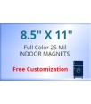 8.5x11 Custom Magnets 25 Mil Square Corners