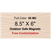 8.5x6 Custom Magnets - Outdoor & Car Magnets 35 Mil Square Corners
