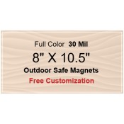 8x10.5 Custom Magnets - Outdoor & Car Magnets 35 Mil Square Corners