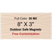 8x3 Custom Magnets - Outdoor & Car Magnets 35 Mil Square Corners