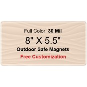 8x5.5 Custom Magnets - Outdoor & Car Magnets 35 Mil Round Corners