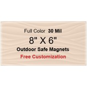 8x6 Custom Magnets - Outdoor & Car Magnets 35 Mil Square Corners