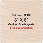 8x8 Custom Magnets - Outdoor & Car Magnets 35 Mil Round Corners