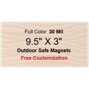 9.5x3 Custom Magnets - Outdoor & Car Magnets 35 Mil Round Corners
