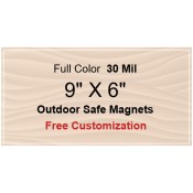 9x6 Custom Magnets - Outdoor & Car Magnets 35 Mil Square Corners