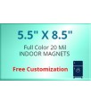 5.5x8.5 Custom Magnets 20 Mil Square Corners