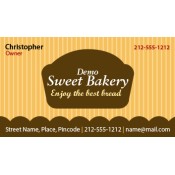 2x3.5 Custom Printed Bakery Business Card Magnets 20 Mil Square Corners