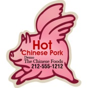 2.25x2.62 Custom Pig Shaped Chinese Restaurant Magnets 20 Mil