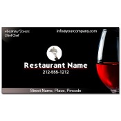 2x3.5 Custom Restaurant Business Card Magnets 20 Mil Square Corners 
