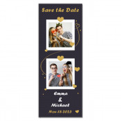 2.25x5.875 Custom Photo Booth Save the Date Magnets 20 Mil Square Corners 