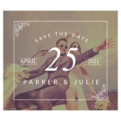3.5x4 Custom Classic Save the Date Magnets 20 Mil Square Corners 