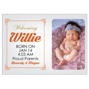 5x7 Custom Baby Announcement Magnets 25 Mil Square Corners