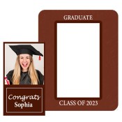 3.5x4.5 Custom Picture Frame Rectangle Punch Graduation Announcement Save the Date Magnets 20 Mil