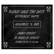 3.5x4 Custom Retirement Announcement Save The Date Magnets 20 Mil Square Corners