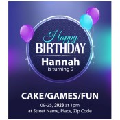 3.5x4 Custom Birthday Announcement Save The Date Magnets 20 Mil Square Corners