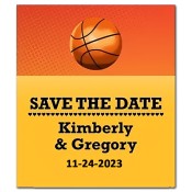 3.5x4 Custom Basketball Save The Date Magnets 20 Mil Square Corners