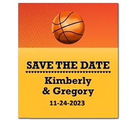 Basketball Save The Date Magnets 20 Mil Square Corners