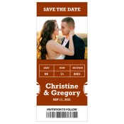 3x7 Custom Football Event Ticket Save the Date Magnets 20 Mil Square Corners