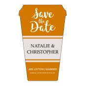 3.5x5.5 Custom Printed Coffee cup Save the Date Magnets 20 Mil