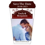 3.5x5.5 Customized Coffee cup Save the Date Magnets 20 Mil