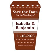 3.5x5.5 Personalized Coffee cup Save the Date Magnets 20 Mil