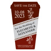 3.5x5.5 Promotional Coffee cup Save the Date Magnets 20 Mil