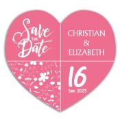 3.25x3 Promotional Heart Shaped Save the Date Magnets 20 Mil