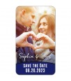 2x3.5 Personalized Mini Save the Date Magnets 20 Mil Square Corners