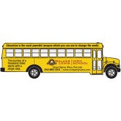 5.25x1.75 Promotional School Bus Shape Indoor Magnets 35 Mil