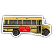 4.88x2.12 Personalized School Bus Shape Magnets 20 Mil
