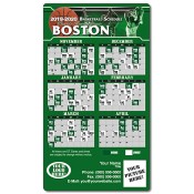 4x7 Custom Printed Basketball Sport Schedules Magnets 20 Mil Round Corners