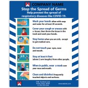 8x10 Custom Coronavirus Prevention Indoor Magnets 35 Mil Square Corners