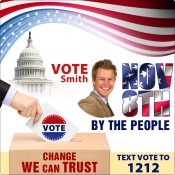 11.13x16.5 Custom political campaign car signs Magnets - Outdoor & Car Magnets 35 Mil Round Corners