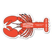 1.31x2.37 Custom Printed Lobster Shaped Magnets 20 Mil