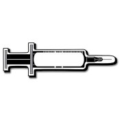 1.37x4.87 Custom Printed Syringe Shaped Magnets 20 Mil