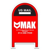1.5x2.5 Custom Printed Mail Box Shaped Magnets 20 Mil