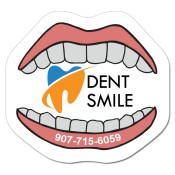 1.75x1.87 Personalized Mouth Shaped Magnets 20 Mil